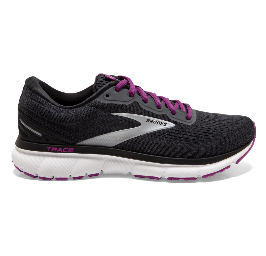 Brooks Womens Running Shoes Nz - Trace Black/Silver ( EXBRF8419 )